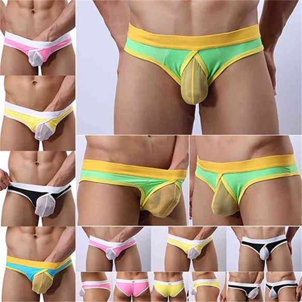 men breathing thong briefs bulge pouch g-string shorts underpants casual and comfortable men's underwear, Black;white
men breathing thong briefs bulge pouch g-string shorts underpants casual and comfortable men's underwear, Black;white
