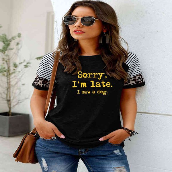 sorry im late i saw a dog printed funny t shirt arrival funny t shirt dog lover shirts for mom, White
sorry im late i saw a dog printed funny t shirt arrival funny t shirt dog lover shirts for mom, White
