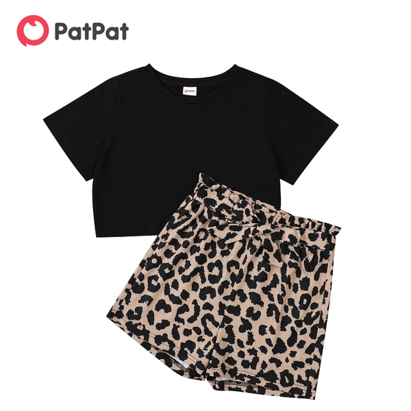 patpat 2021 arrival summer fashionable kid girl leopard casual set clothing sets, White
patpat 2021 arrival summer fashionable kid girl leopard casual set clothing sets, White