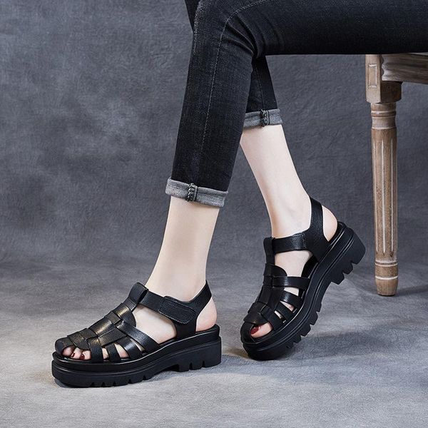 sandals yourseason genuine leather ladies hook loop vintage wedges shoes 2021 handmade female comfortable concise platform, Black
sandals yourseason genuine leather ladies hook loop vintage wedges shoes 2021 handmade female comfortable concise platform, Black
