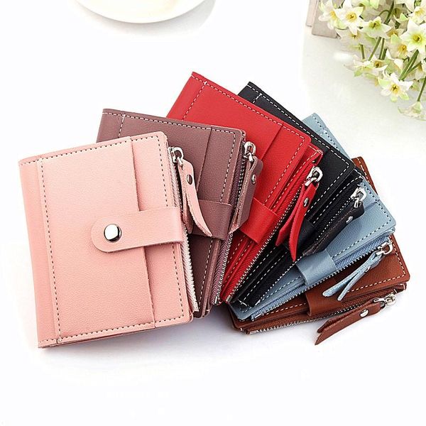 wallets 2021 female fashion fastener pu leather luxury designer women purse bag short wallet coin, Red;black
wallets 2021 female fashion fastener pu leather luxury designer women purse bag short wallet coin, Red;black