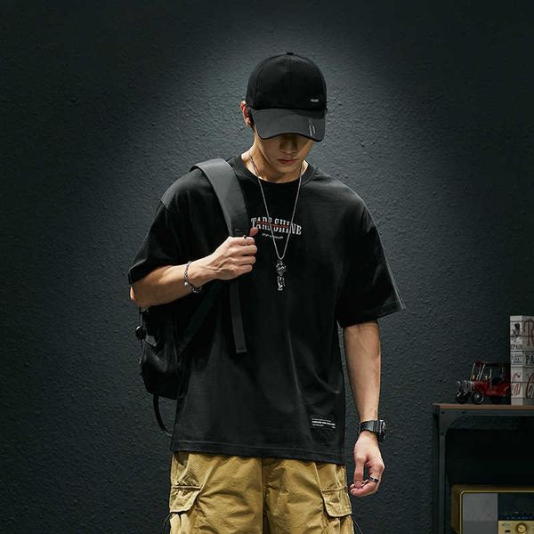 fashion summer brand 2021 short sleeve t-shirt men's loose thin pure cotton half light xury large, White;black
fashion summer brand 2021 short sleeve t-shirt men's loose thin pure cotton half light xury large, White;black
