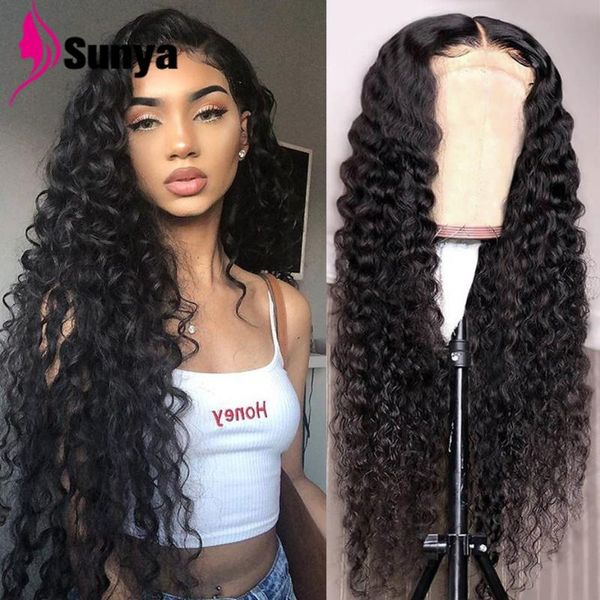 lace wigs 32 inch sunya 100% human hair 13*4 frontal deep wave curly transparent bleach knots natural hairline, Black;brown
lace wigs 32 inch sunya 100% human hair 13*4 frontal deep wave curly transparent bleach knots natural hairline, Black;brown