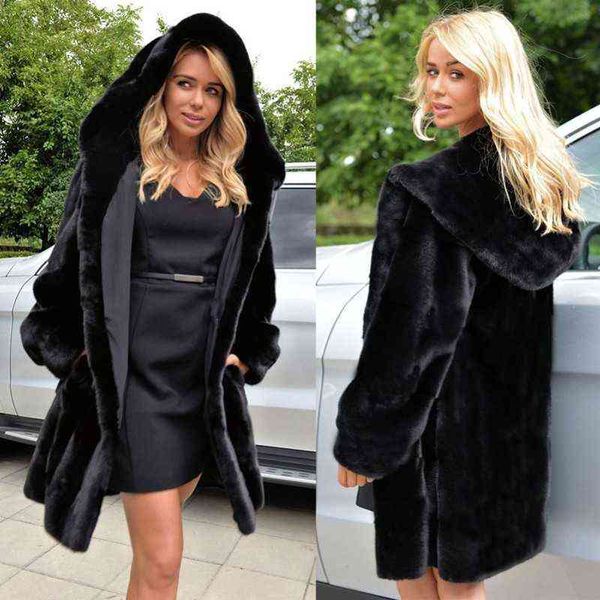 autumn and winter imitation fur cotton coat women's medium and long slim mink imitation fur coat 211207, Black
autumn and winter imitation fur cotton coat women's medium and long slim mink imitation fur coat 211207, Black