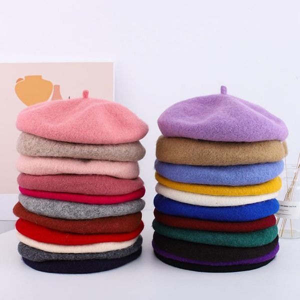 berets women's hat autumn and winter wild british retro painter cashmere warm beret boinas para mujer, Blue;gray
berets women's hat autumn and winter wild british retro painter cashmere warm beret boinas para mujer, Blue;gray