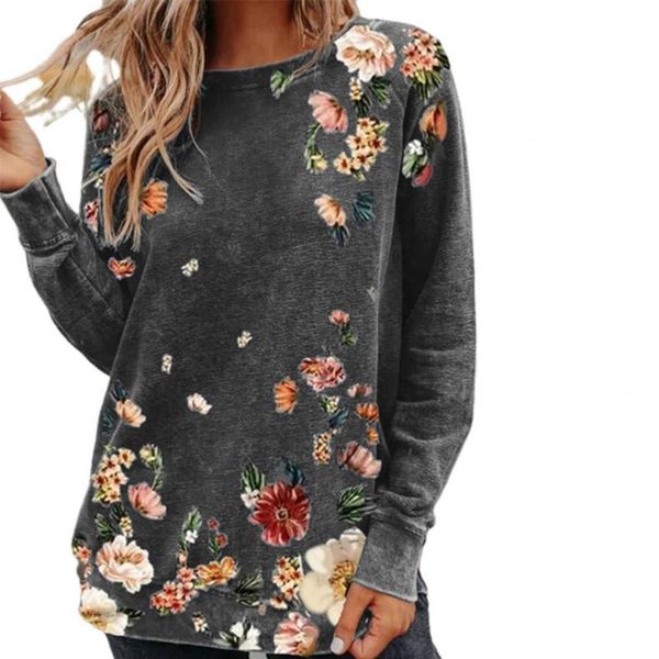 women's t-shirt o neck long sleeve women floral print blouse pullover for spring/summer loose female basic shirt ladies tees, White
women's t-shirt o neck long sleeve women floral print blouse pullover for spring/summer loose female basic shirt ladies tees, White