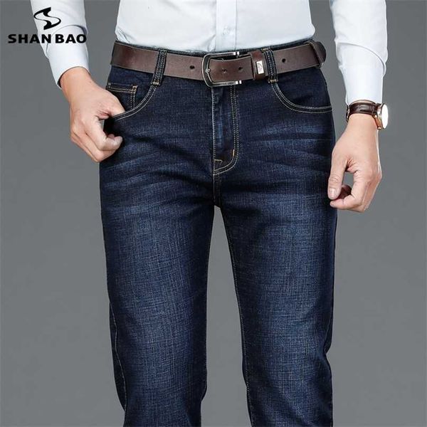 shan bao autumn and spring brand high-quality high-waist fitted straight-leg jeans classic style business men's slim 211108, Blue
shan bao autumn and spring brand high-quality high-waist fitted straight-leg jeans classic style business men's slim 211108, Blue
