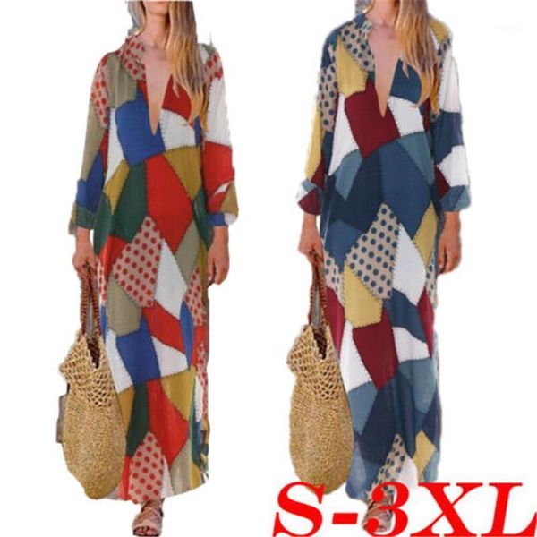 v-neck women dress boho long sleeves beach holiday party casual autumn spring printed sundress female vestidos dresses, Black;gray
v-neck women dress boho long sleeves beach holiday party casual autumn spring printed sundress female vestidos dresses, Black;gray