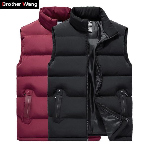 men's vests 2021 autumn winter down cotton vest fashion casual standing collar slim fit sleeveless jackets and coats male brand, Black;white
men's vests 2021 autumn winter down cotton vest fashion casual standing collar slim fit sleeveless jackets and coats male brand, Black;white