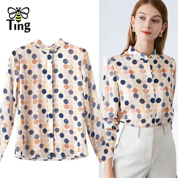 spring summer button up polka dot print women blouses vintage elegant female shirts office streetwear blusas moda chic 210513, White
spring summer button up polka dot print women blouses vintage elegant female shirts office streetwear blusas moda chic 210513, White