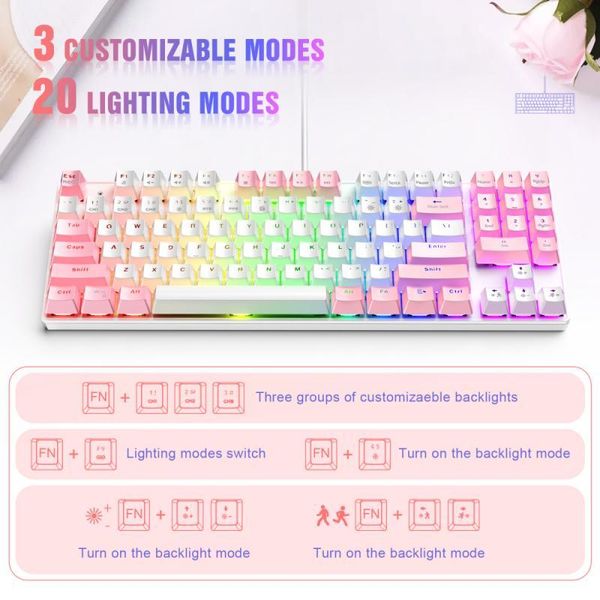 keyboard mouse combos pink gaming gamer with backlight usb 89 rubber keycaps rgb wired ergonomic russian for pc laptop
keyboard mouse combos pink gaming gamer with backlight usb 89 rubber keycaps rgb wired ergonomic russian for pc laptop