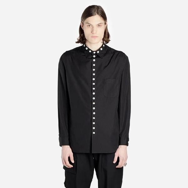 men's casual shirts 2021 summer fashion personalized large size customization simple multi-button design shirt, White;black
men's casual shirts 2021 summer fashion personalized large size customization simple multi-button design shirt, White;black