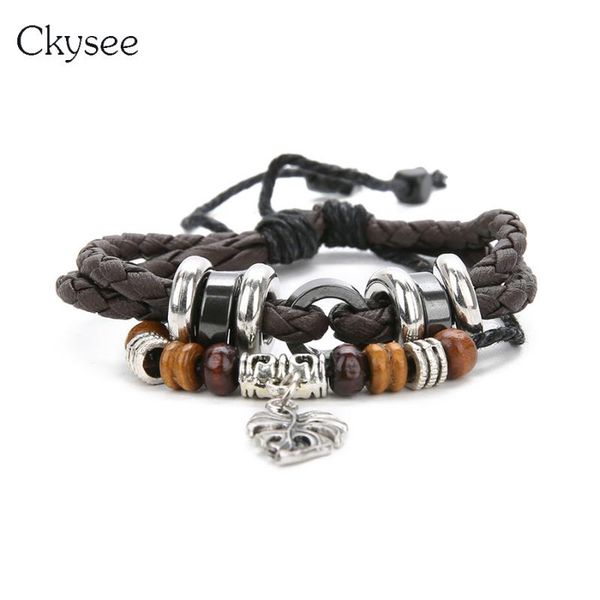 charm bracelets ckysee 2021 trendy handmade hollow alloy leaf bracelet for lovers friendship wood beads lace up rope wristband, Golden;silver
charm bracelets ckysee 2021 trendy handmade hollow alloy leaf bracelet for lovers friendship wood beads lace up rope wristband, Golden;silver