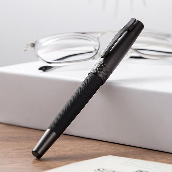 hongdian 6013 elegant black metal fountain pen titanium f/ef nib luxury business ink office school supplies pens
hongdian 6013 elegant black metal fountain pen titanium f/ef nib luxury business ink office school supplies pens