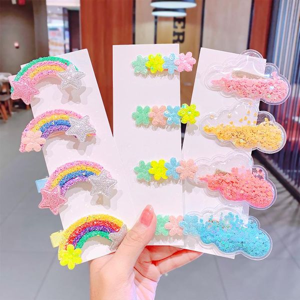 hair accessories 4pcs/set children cute rainbow bow hairpins sweet ornament clips head clip barrettes kids for girls, Slivery;white
hair accessories 4pcs/set children cute rainbow bow hairpins sweet ornament clips head clip barrettes kids for girls, Slivery;white
