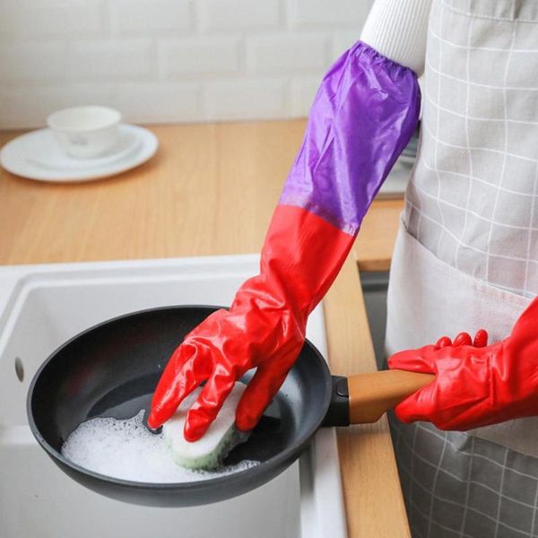 disposable gloves 1pair long rubber velvet household dishwashing waterproof antiskid thicken warm scrubber kitchen cleaning
disposable gloves 1pair long rubber velvet household dishwashing waterproof antiskid thicken warm scrubber kitchen cleaning