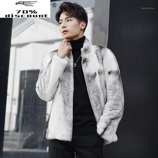 men's leather & faux mens mink coat winter jacket real fur men korean genuine coats warm white luxury zd0004-2 kj2021, Black
men's leather & faux mens mink coat winter jacket real fur men korean genuine coats warm white luxury zd0004-2 kj2021, Black