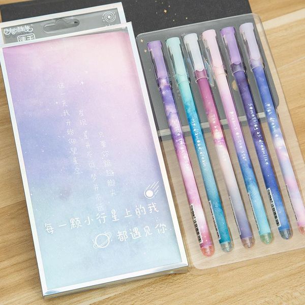 gel pens 6 pcs/lot dream star 0.5mm black ink pen school office supply gift stationery papelaria escolar
gel pens 6 pcs/lot dream star 0.5mm black ink pen school office supply gift stationery papelaria escolar
