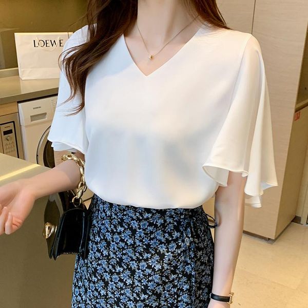 women's blouses & shirts white v-neck summer 2021 versatile thin lotus sleeve shirt chiffon short
women's blouses & shirts white v-neck summer 2021 versatile thin lotus sleeve shirt chiffon short