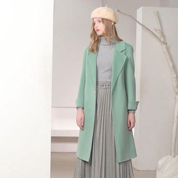 women's wool & blends sparsil winter 100% coat woman long solid double-faced woolen coats knee-length overcoat female with single butto, Black
women's wool & blends sparsil winter 100% coat woman long solid double-faced woolen coats knee-length overcoat female with single butto, Black