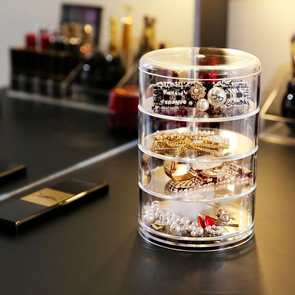 360 degree rotating jewelry case holder 4 layer acrylic jewelry storage box earrings display makeup organizer cosmetic organizer
360 degree rotating jewelry case holder 4 layer acrylic jewelry storage box earrings display makeup organizer cosmetic organizer