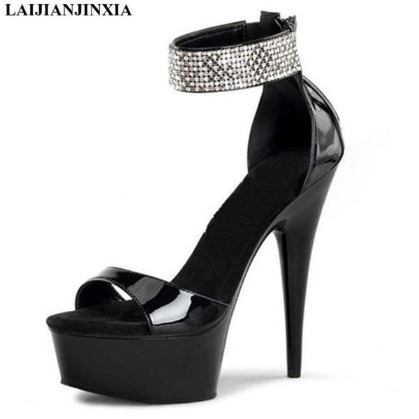 dress shoes laijianjinxia summer rhinestone sweet high heels with buckled sequins decorated 15cm pole dancing sandals elegant shoe, Black
dress shoes laijianjinxia summer rhinestone sweet high heels with buckled sequins decorated 15cm pole dancing sandals elegant shoe, Black