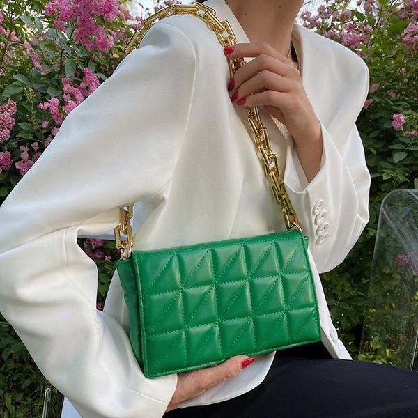 evening bags quilting pu leather crossbody bag for women 2021 summer travel trends baguette shoulder purses and handbags thick chain green
evening bags quilting pu leather crossbody bag for women 2021 summer travel trends baguette shoulder purses and handbags thick chain green