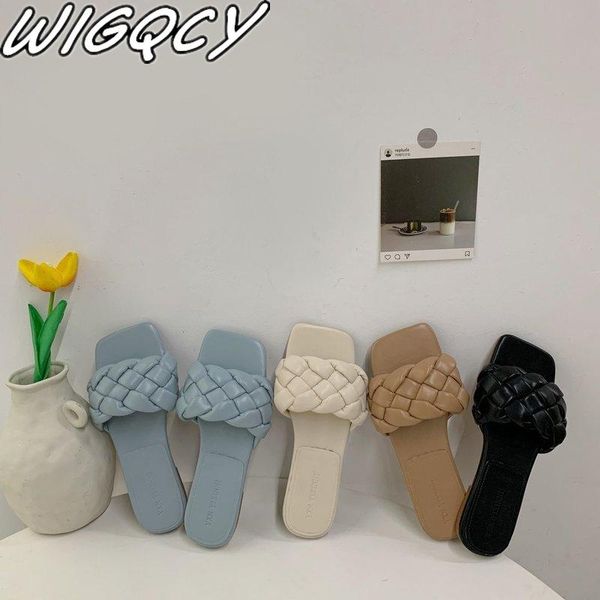 fashion weave slippers women square toe flat casual shoes slide 2021 summer flip flops beach sandal slipper, Black
fashion weave slippers women square toe flat casual shoes slide 2021 summer flip flops beach sandal slipper, Black