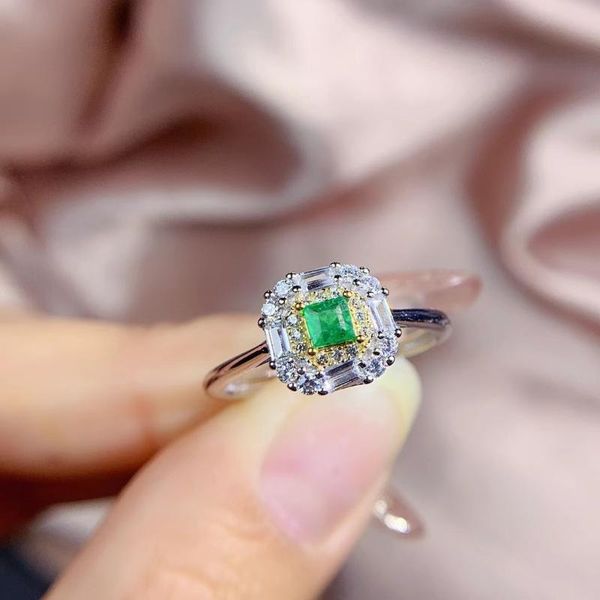 cluster rings natural emerald female ring 925 sterling silver inset 2021 fashion romantic gift for the girl party, Golden;silver
cluster rings natural emerald female ring 925 sterling silver inset 2021 fashion romantic gift for the girl party, Golden;silver