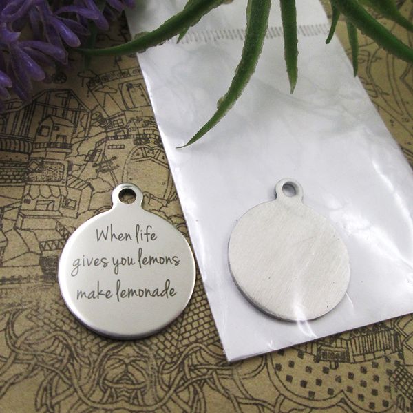 40pcs--stainless steel charms"when life gives you lemons make lemonade" more style choosing diy pendants fo necklace, Bronze;silver
40pcs--stainless steel charms"when life gives you lemons make lemonade" more style choosing diy pendants fo necklace, Bronze;silver