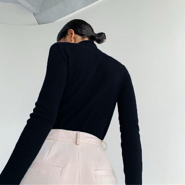 women's sweaters drop autumn winter women knitted turtleneck 2021 casual basic pullover jumper long sleeve slim, White;black 
women's sweaters drop autumn winter women knitted turtleneck 2021 casual basic pullover jumper long sleeve slim, White;black
