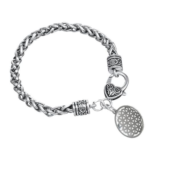 skyrim flower of life charm pendant bracelet religious symbol thick wheat chain bracelets for men punk style gift teen boys, Golden;silver
skyrim flower of life charm pendant bracelet religious symbol thick wheat chain bracelets for men punk style gift teen boys, Golden;silver