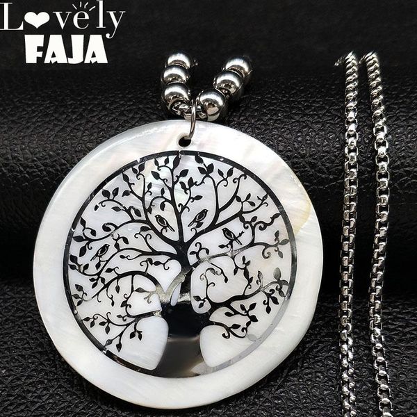 pendant necklaces 2021 tree of life shell stainless steel statement necklace for women silver color long jewelry bijoux femme n18419
pendant necklaces 2021 tree of life shell stainless steel statement necklace for women silver color long jewelry bijoux femme n18419