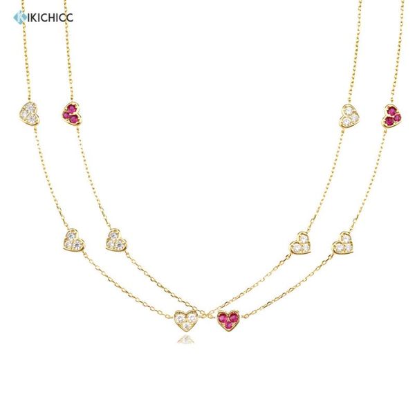 chains kikichicc 925 sterling silver gold love heart clear rose red charm long chain choker necklace women wedding luxury jewelry
chains kikichicc 925 sterling silver gold love heart clear rose red charm long chain choker necklace women wedding luxury jewelry