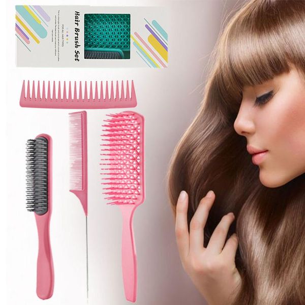 hair brushes 4pcs massage comb set detangling brush for women men non-slip scalp styling tools, Silver
hair brushes 4pcs massage comb set detangling brush for women men non-slip scalp styling tools, Silver