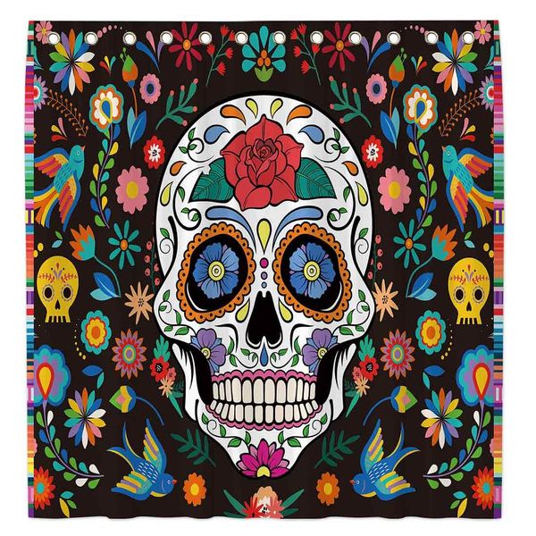 72x72 inch day of the dead sugar skull shower curtain for bathroom set mexican fiesta home bath decor decoration customizable
72x72 inch day of the dead sugar skull shower curtain for bathroom set mexican fiesta home bath decor decoration customizable