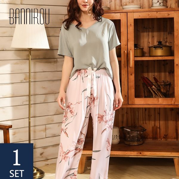 bannirou pajamas for women printed pyjamas spring printing sleepwear set 100% viscose pijama female night suits 2 piece 210320, Black;red
bannirou pajamas for women printed pyjamas spring printing sleepwear set 100% viscose pijama female night suits 2 piece 210320, Black;red
