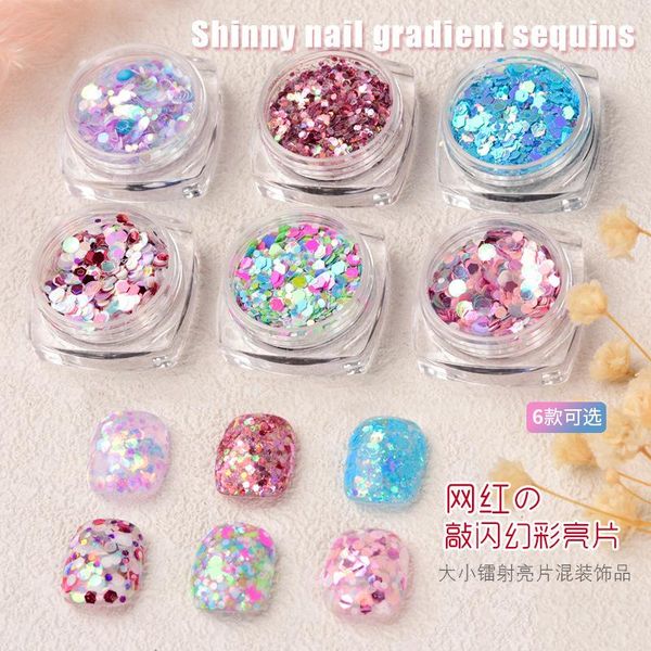 nail art decorations south korea's big sequins net celebrity explosion candy color laser round mixed illusion glitter powder, Silver;gold
nail art decorations south korea's big sequins net celebrity explosion candy color laser round mixed illusion glitter powder, Silver;gold