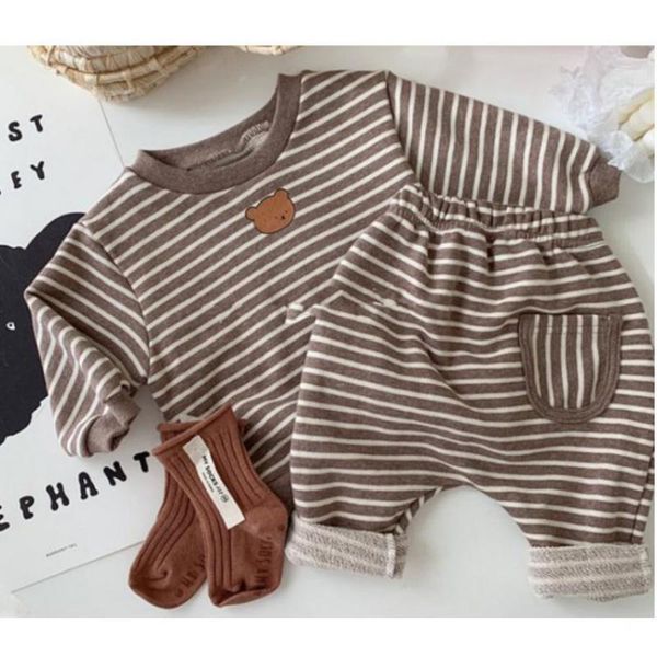 clothing sets toddler kids baby boys girls clothes set long sleeve cartoon bear sweatshirt pants outfits born stripe, White
clothing sets toddler kids baby boys girls clothes set long sleeve cartoon bear sweatshirt pants outfits born stripe, White