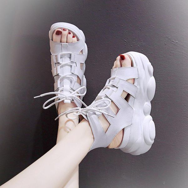 sandals fashion thick-soled ladies roman summer all-match casual hollow high-heel solid color high-sports sandals., Black
sandals fashion thick-soled ladies roman summer all-match casual hollow high-heel solid color high-sports sandals., Black