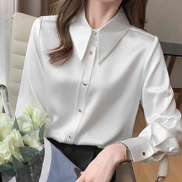 long sleeve white blouse chiffon shirt women blusas mujer de moda turn down collar office e313 210602
long sleeve white blouse chiffon shirt women blusas mujer de moda turn down collar office e313 210602