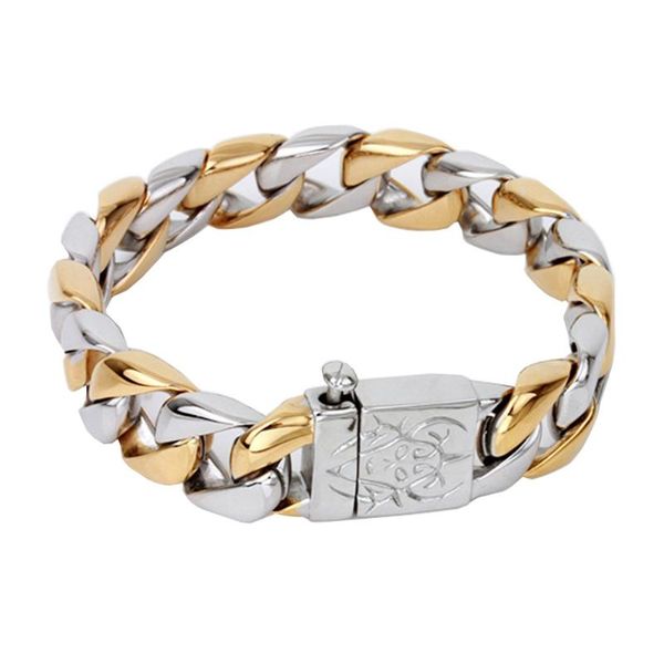 link, chain 8.66'' 15mm wide men's bracelet silver curb cuban wristband 316l stainless steel bike skull for male jewelry, Black
link, chain 8.66'' 15mm wide men's bracelet silver curb cuban wristband 316l stainless steel bike skull for male jewelry, Black
