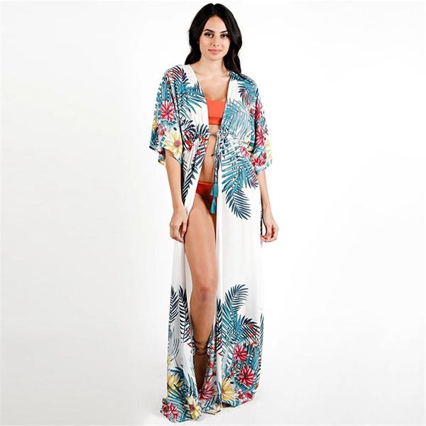 women's swimwear drawstring beach cardigan women bikini cover up maxi dress printing front open tunics kaftan pareo cape wear, White;black
women's swimwear drawstring beach cardigan women bikini cover up maxi dress printing front open tunics kaftan pareo cape wear, White;black