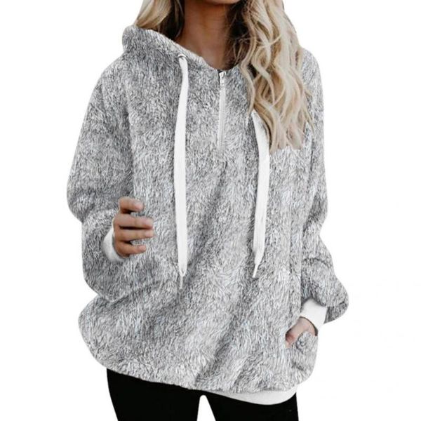 women's hoodies & sweatshirts fluffy sweatshirt coat women autumn winter long sleeve chic pockets zipper neck pullover hoodie, Black
women's hoodies & sweatshirts fluffy sweatshirt coat women autumn winter long sleeve chic pockets zipper neck pullover hoodie, Black