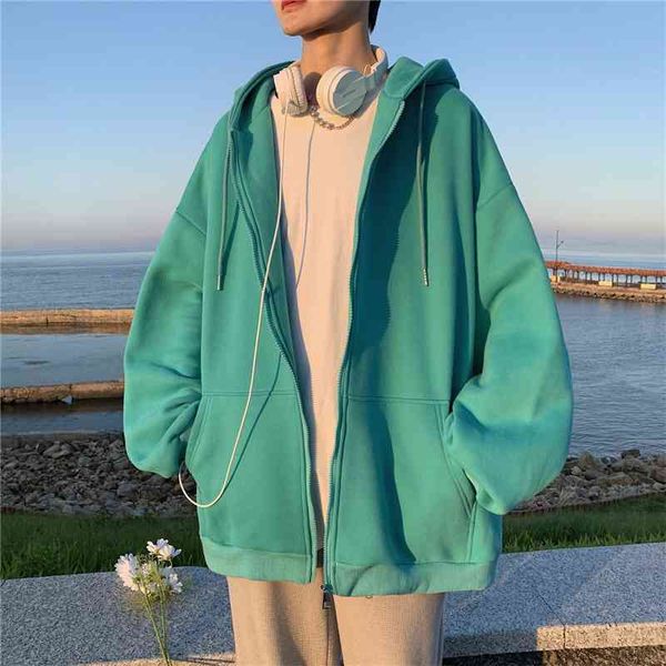 melody windmill 2021 new cardigan sweater men's hoodie solid color loose korean casual fashion couple jacket, Black
melody windmill 2021 new cardigan sweater men's hoodie solid color loose korean casual fashion couple jacket, Black