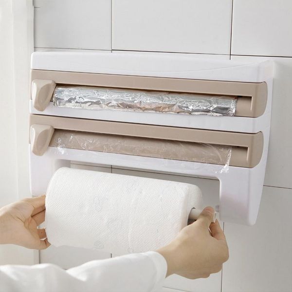 hooks & rails kitchen cling film storage rack wrap cutter refrigerator wall hanging paper towel holder multifunction home organizers
hooks & rails kitchen cling film storage rack wrap cutter refrigerator wall hanging paper towel holder multifunction home organizers