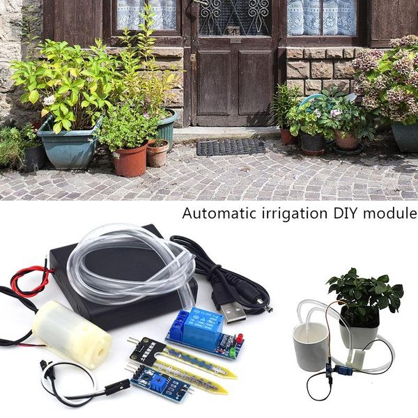 automatic micro home drip irrigation watering system soil moisture sensor pump module kit for garden bonsai indoor use equipments
automatic micro home drip irrigation watering system soil moisture sensor pump module kit for garden bonsai indoor use equipments