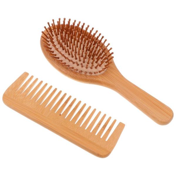 hair brushes 2pcs natural bamboo detangling wide tooth brush paddle for kids adults, Silver
hair brushes 2pcs natural bamboo detangling wide tooth brush paddle for kids adults, Silver