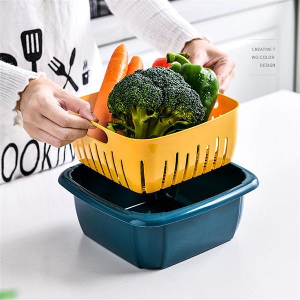 3-in-1 vegetable draining basket fridge storage container durable drain with lid double-layer wash bottles & jars
3-in-1 vegetable draining basket fridge storage container durable drain with lid double-layer wash bottles & jars