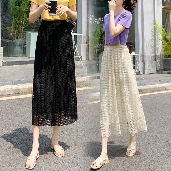 skirts for women in spring and summer of 2021 mid length high waist white a-line with hip covering, Black
skirts for women in spring and summer of 2021 mid length high waist white a-line with hip covering, Black